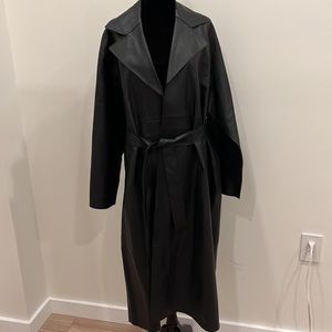 MANGO 100% leather coat